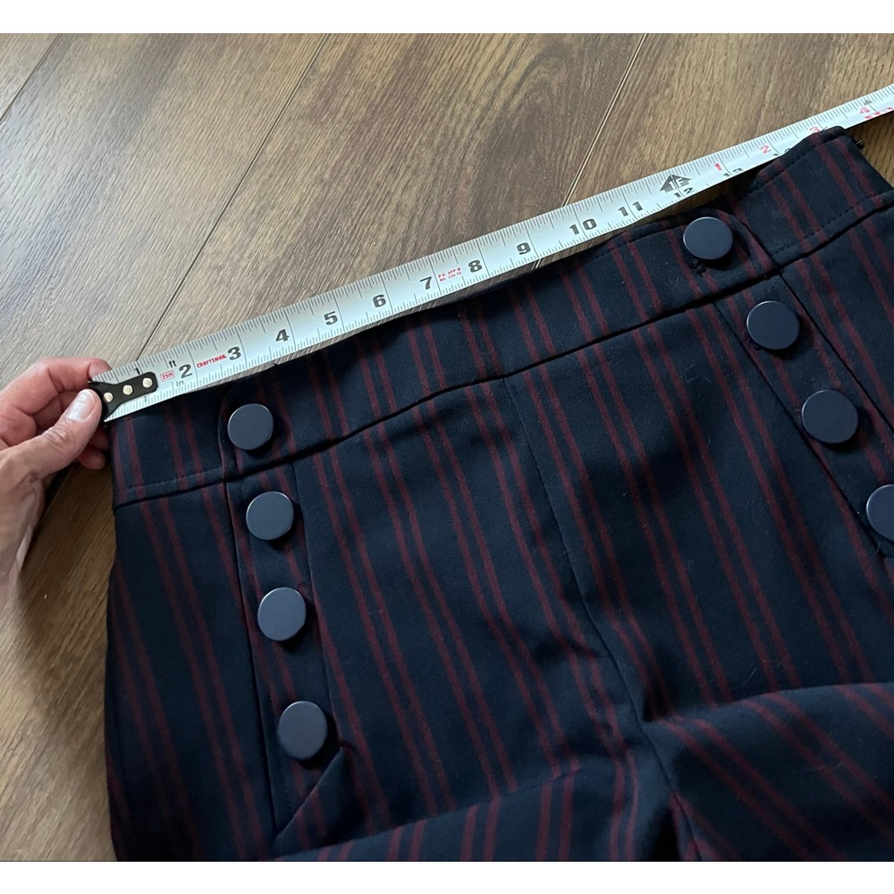 Loft NWT navy sailor stripe Marisa trouser pants size 6 - Picture 9 of 14